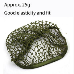 DLXARSOT Tactics helmet net cover on M1 helmet demonstrates lightweight, durable nylon.