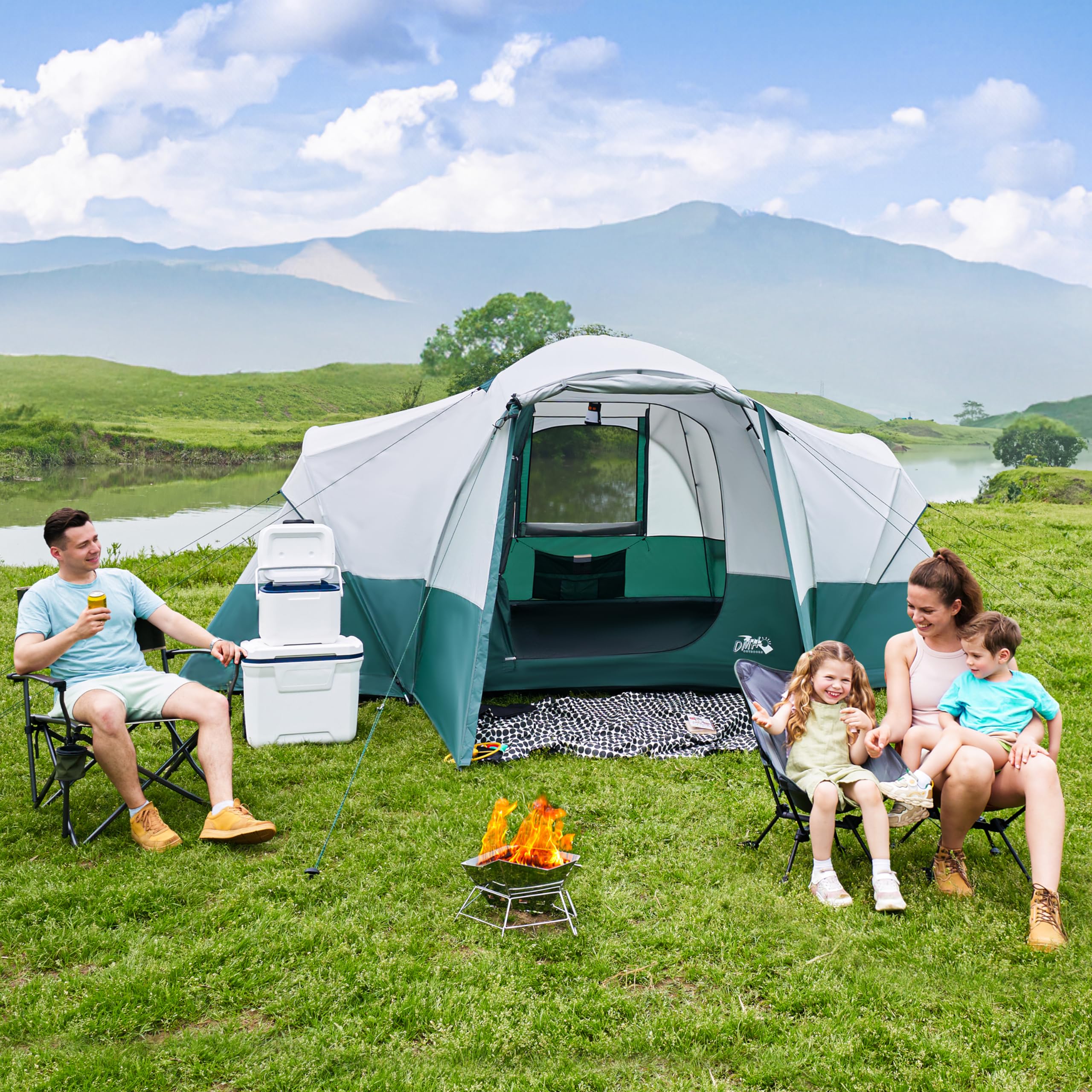 DMH OUTDOORS E-port design simplifies powering devices without leaving the tent