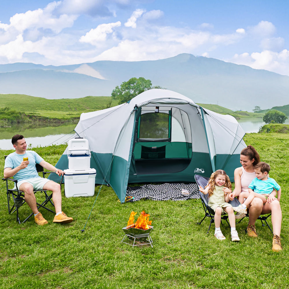 DMH OUTDOORS E-port design simplifies powering devices without leaving the tent