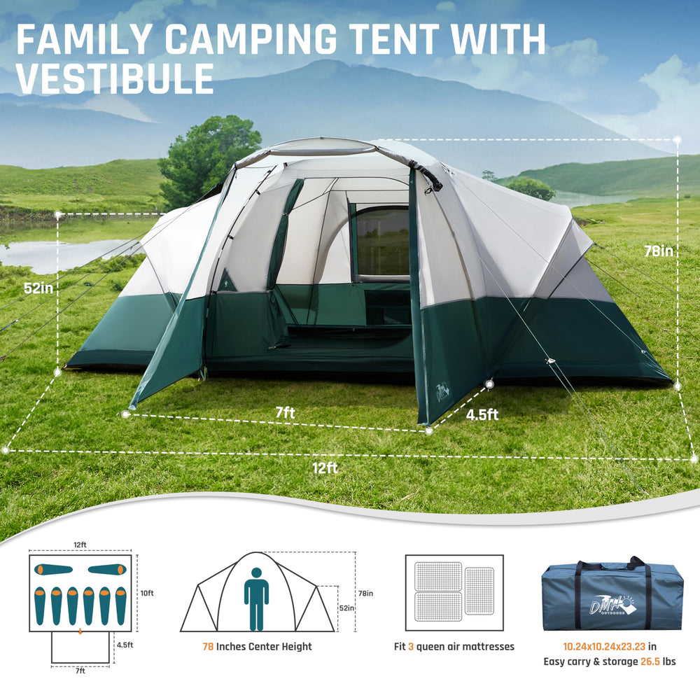 DMH OUTDOORS 1000mm waterproof fabric helps you stay dry during unpredictable showers