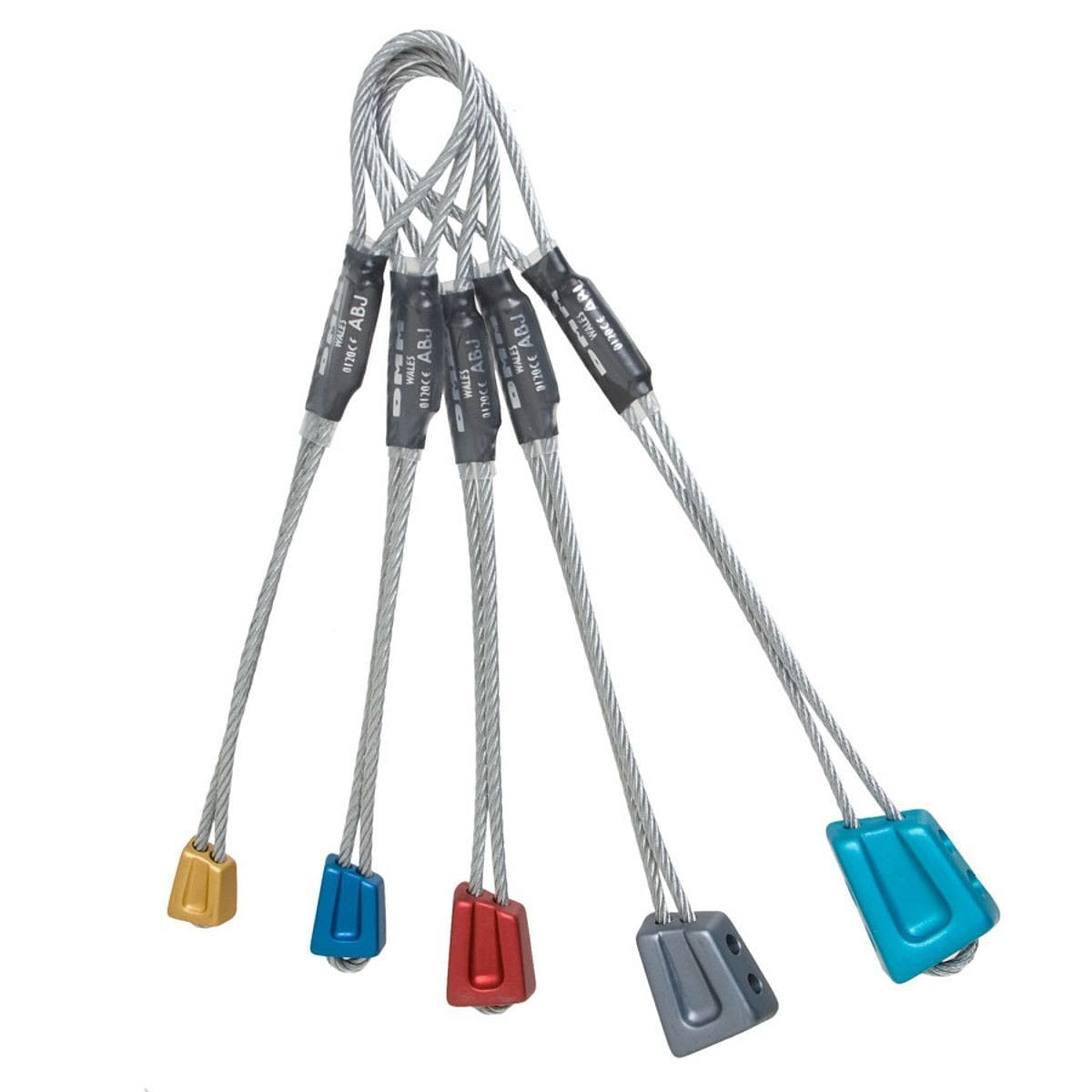 DMM Alloy Offset 8 blue front view shows lightweight design and robust construction.