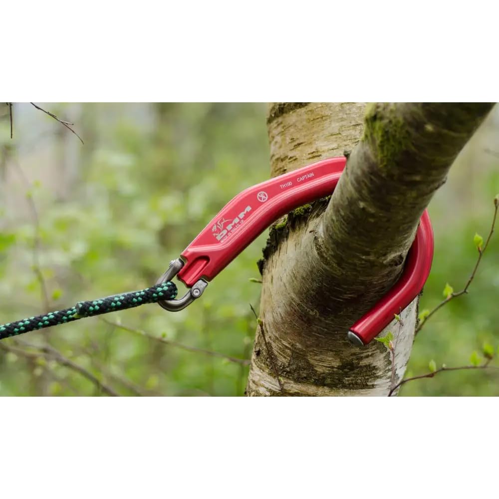 Captain Hook on harness showing 15mm eye and maximum 90mm anchor diameter