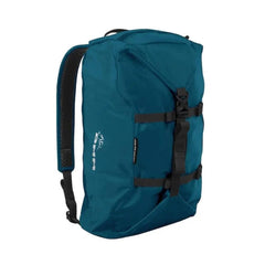 DMM Classic Rope Bag 2020 blue, front view, highlights 32L capacity for ropes and gear.