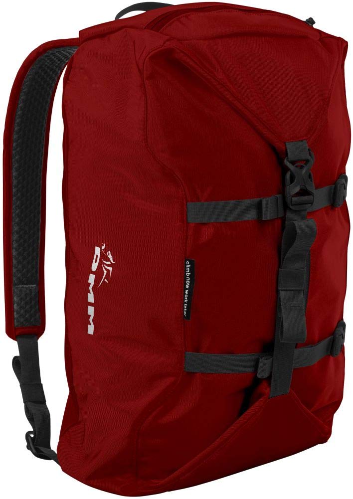 DMM Classic Rope Bag 2020 in red, 32L capacity for organized rope and gear transport.