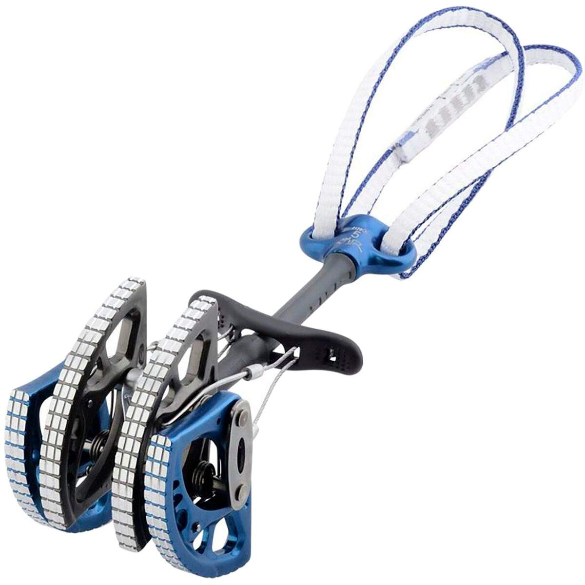 DMM Dragon 2 Cam dual axle assembly enables 360-degree flexibility.