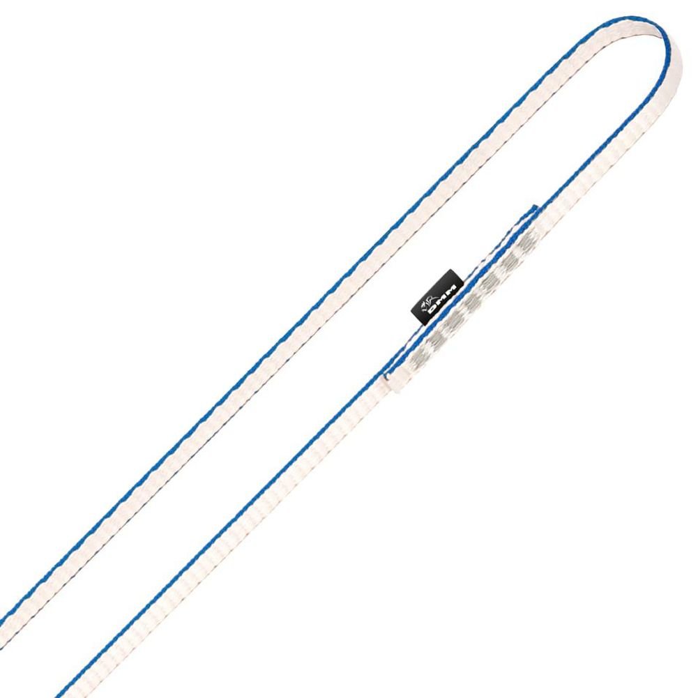 DMM Dynatec 8mm sling close-up highlighting durability and lightweight feel for climbing gear