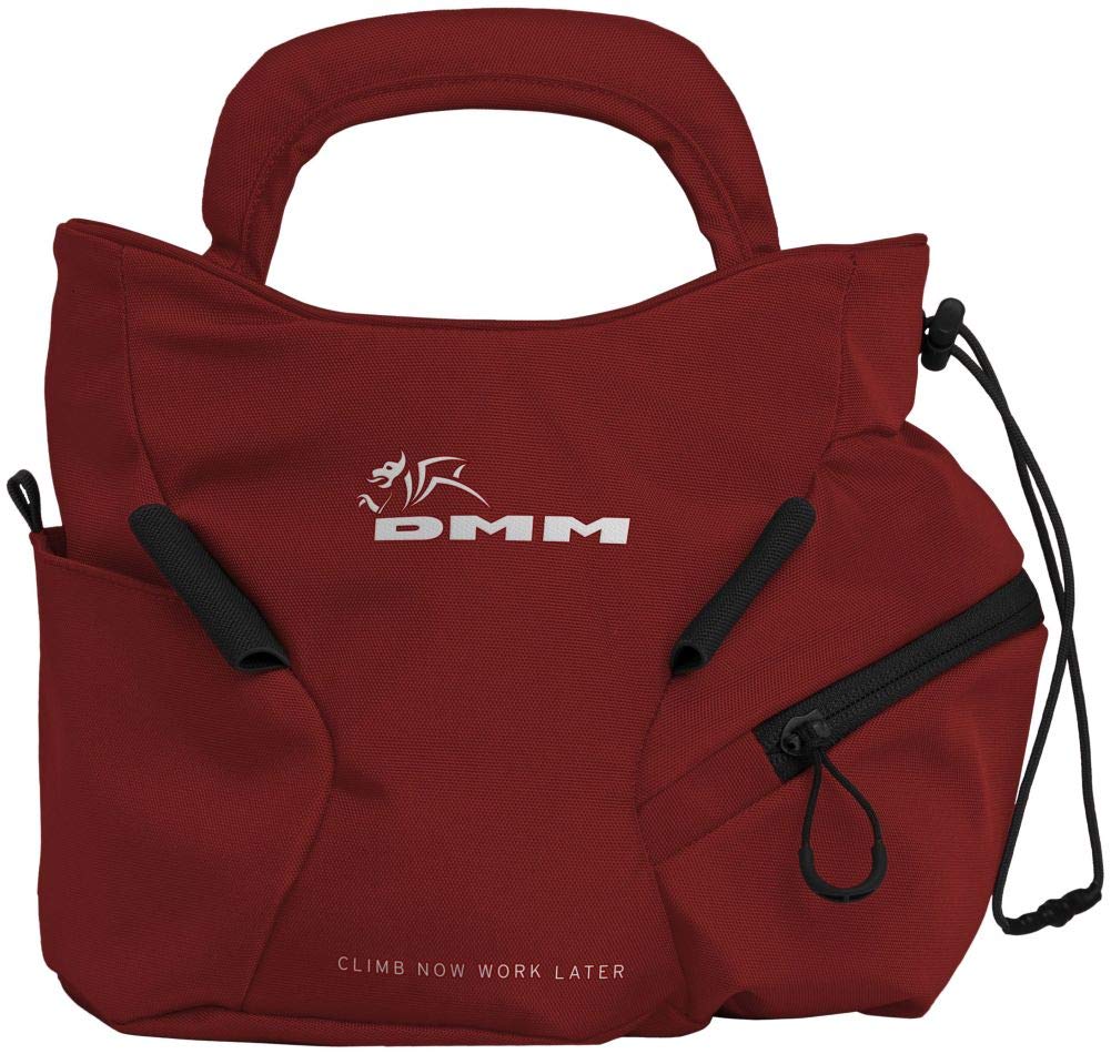 DMM Edge Boulder Chalk Bag showing secure closure and brush holders for climbing chalk on the move.
