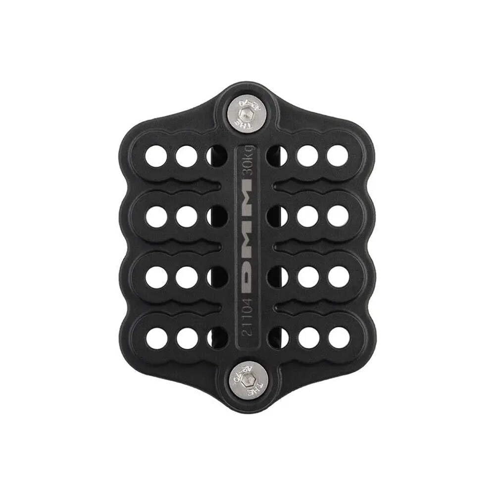 DMM Parking Lot Adapter Plate in black showcases robust, modular gear mounting.
