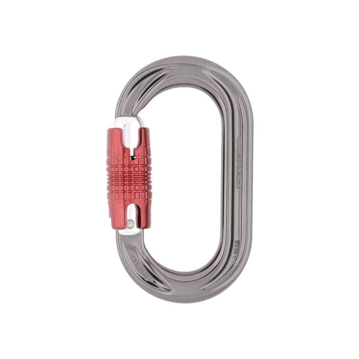 The DMM PerfectO KwikLock carabiner close-up for easy one-handed clipping.