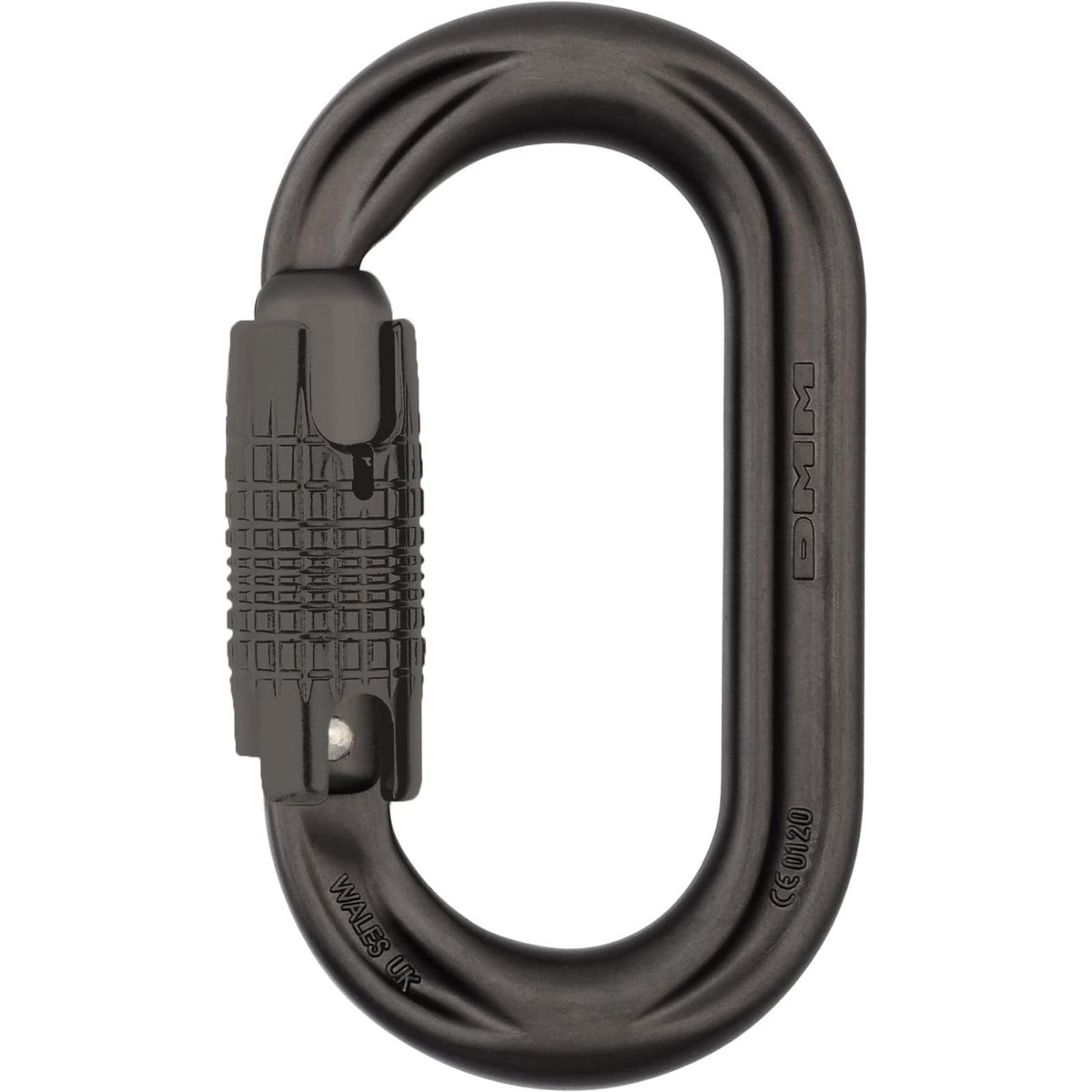 DMM PerfectO Matt Grey Locksafe A597MG with oval profile for streamlined clipping and durability.