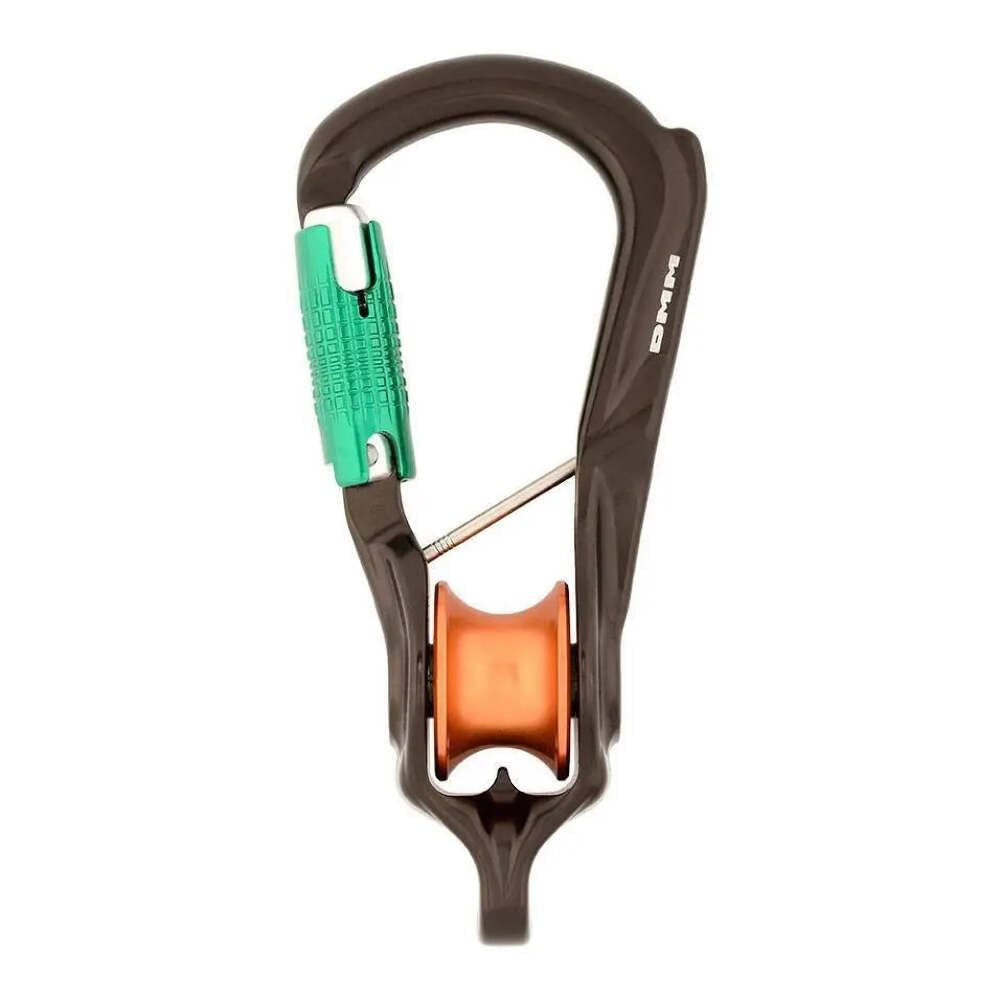 DMM Revolver Rig Locksafe with pulley sheave for smooth rope movement.