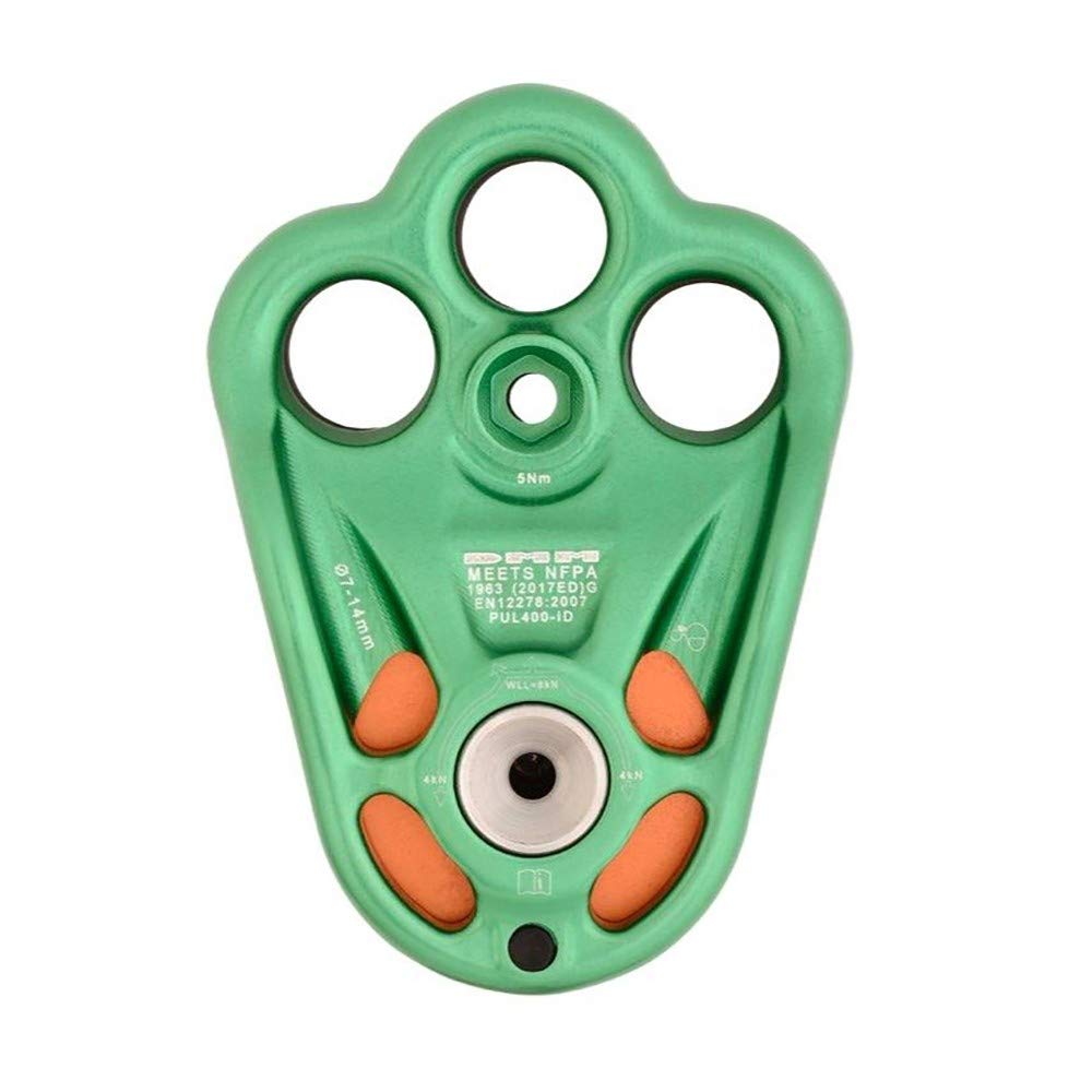 DMM Rigger Pulley side plates emphasize rugged durability for demanding rigging tasks.
