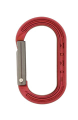 DMM XSRE carabiner in red with compact design for versatile, lightweight gear use