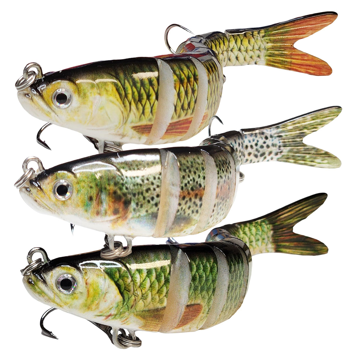 DMSE fishing lure with 8-segment body delivering lifelike motion for bass and trout.