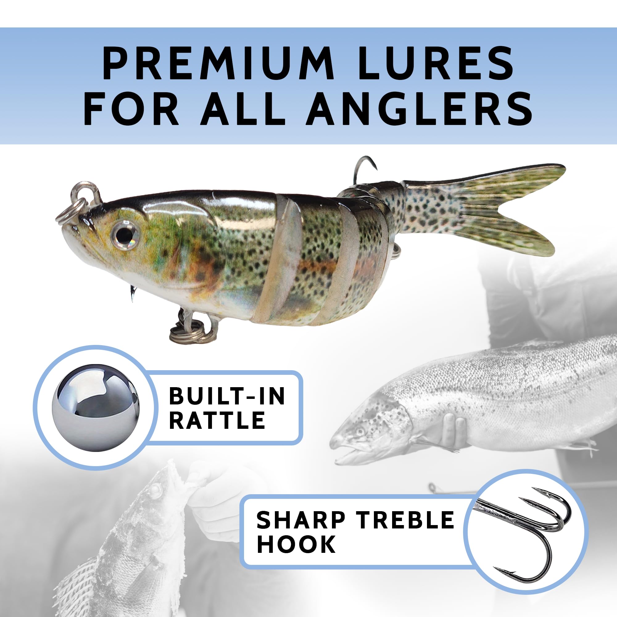 DMSE lure handles bass, perch, walleye in freshwater and saltwater.
