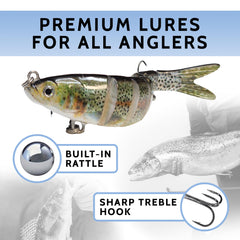 DMSE lure handles bass, perch, walleye in freshwater and saltwater.
