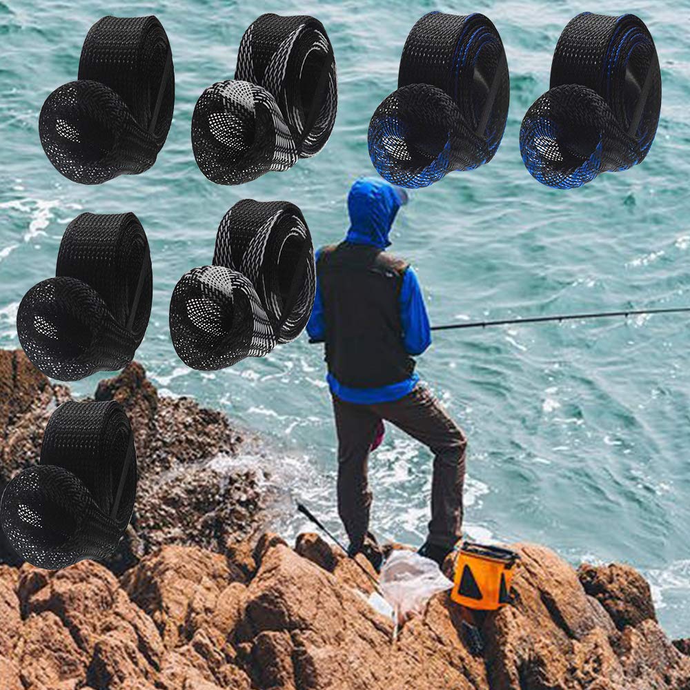 Dndo sleeves in black with blue or white accents