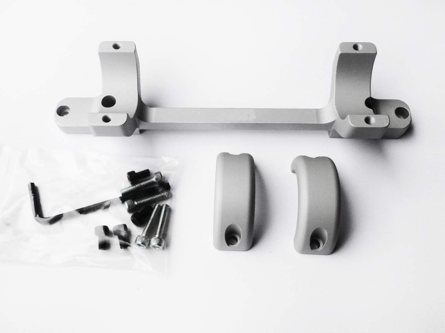 DNZ Game Reaper Howa 1500 short action low mount in silver for precise scope alignment.