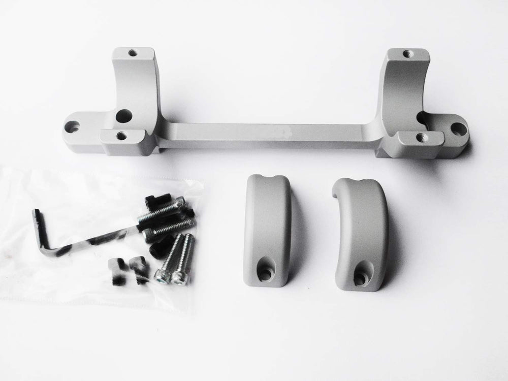 DNZ Game Reaper Howa 1500 short action low mount in silver for precise scope alignment.