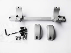 DNZ Game Reaper Howa 1500 short action low mount in silver for precise scope alignment.