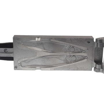 Do-It Flutter Lure Mold in view, highlighting unique flutter geometry and through-wire design for customizable lures.