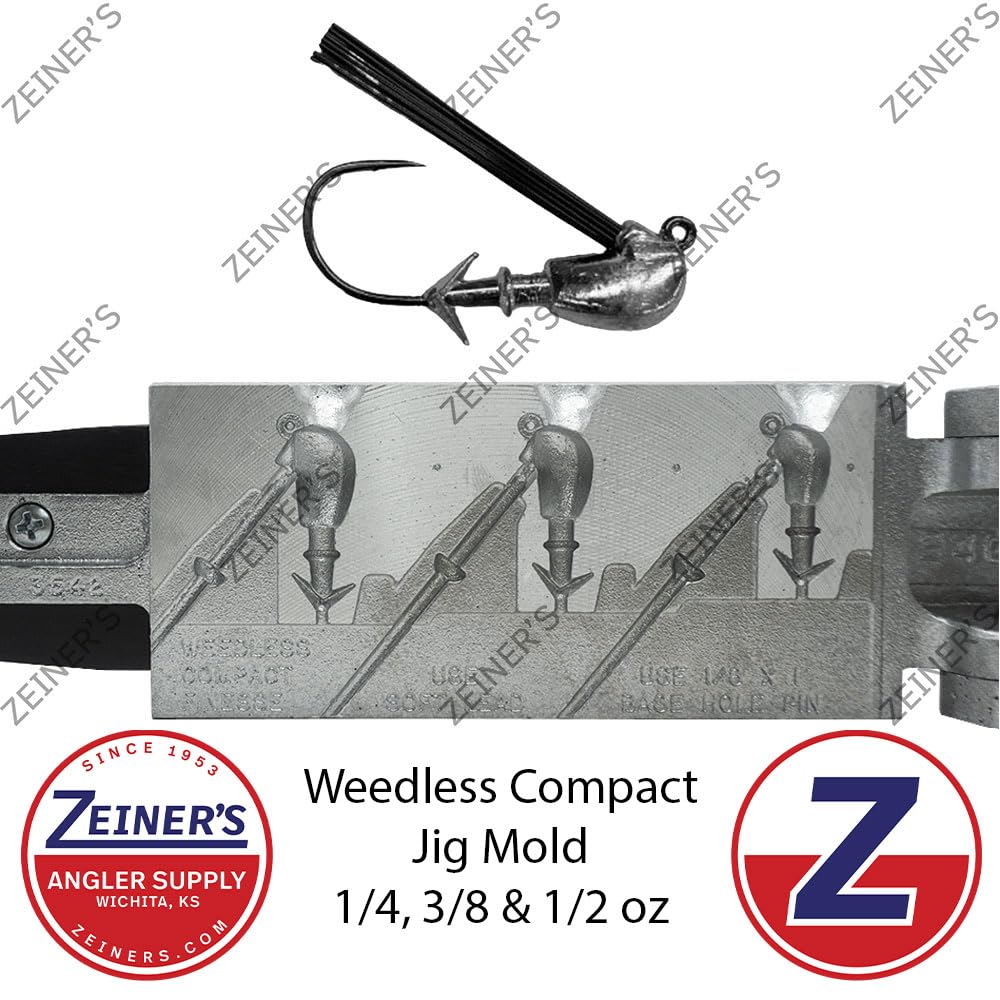 Do-it Molds Weedless Compact Jig Mold 3/8 oz, designed for quick bottom bombs and stable retrieves