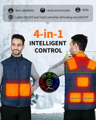 DOACE heated vest lights-out design highlights heat control on the go.