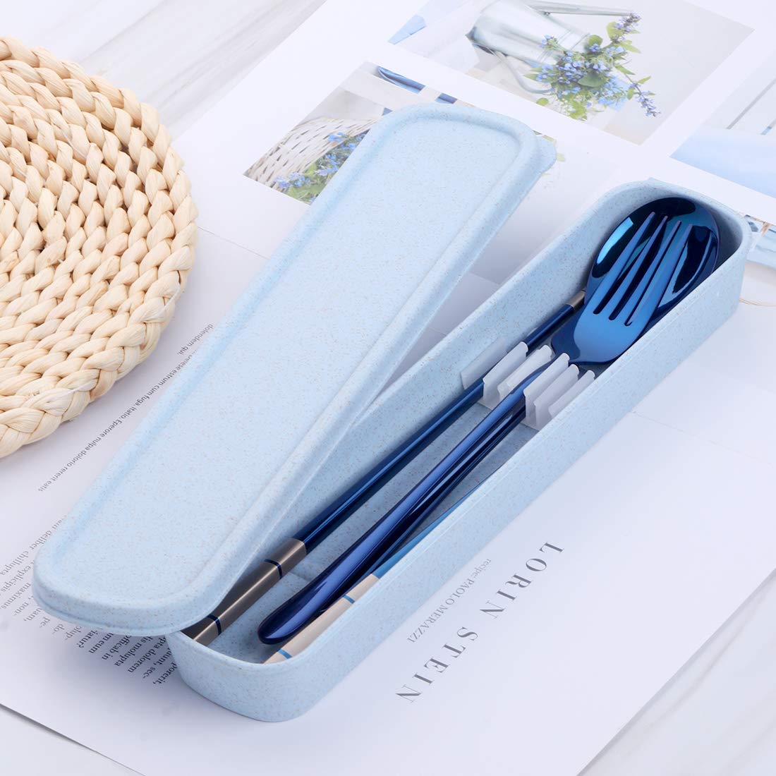 DOBUYOO fork 8 inches in silver, rust-resistant design.
