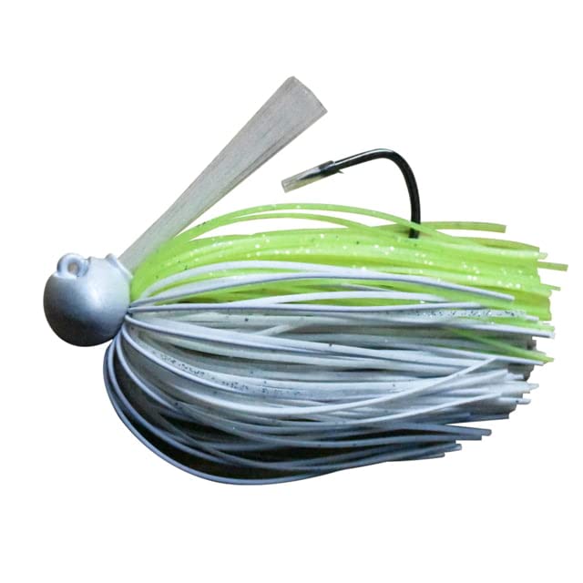 Dobyns Rods Extreme Jig 3/8 oz with Gamakatsu 5/0 hook, white VIS bottom action