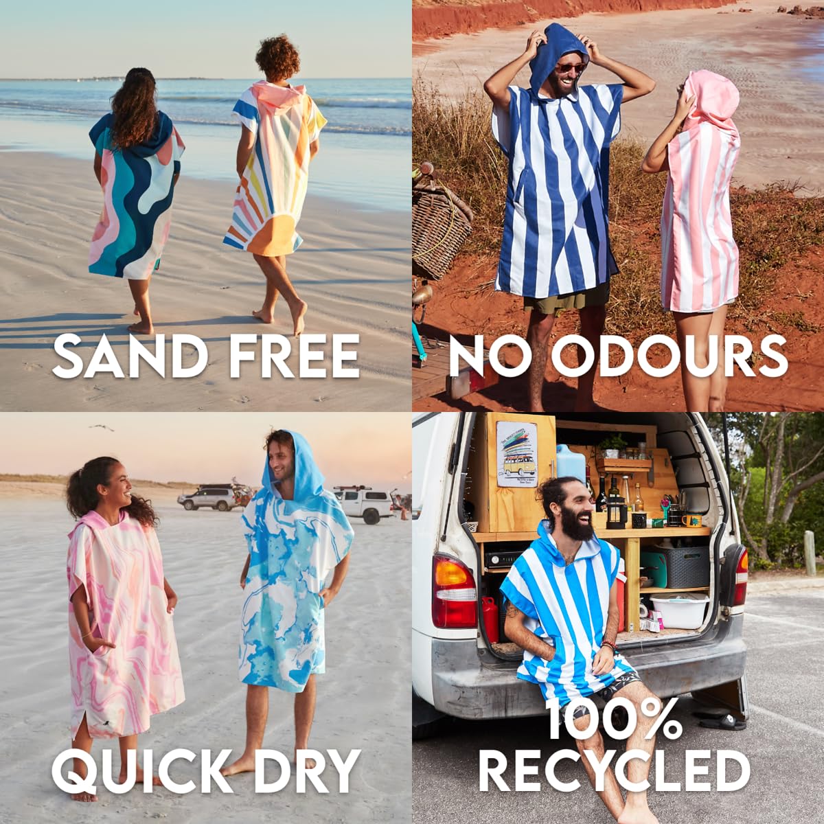 Dock & Bay poncho ready for discreet changing under cover.
