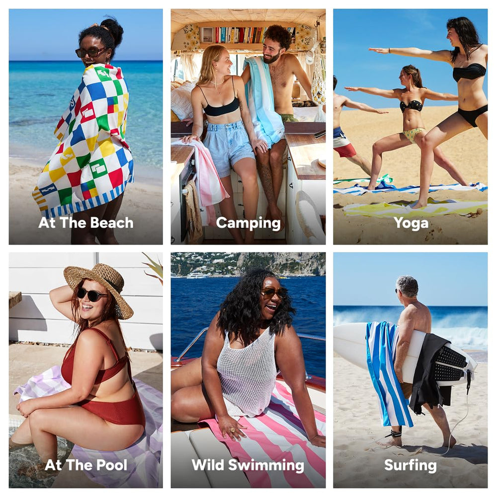 Dock & Bay extra-large 200x90cm towel provides ample drying space