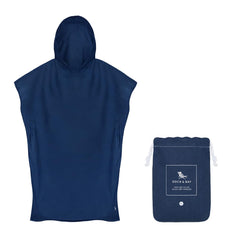 Dock & Bay poncho closeup fabric texture highlighting soft recycled material