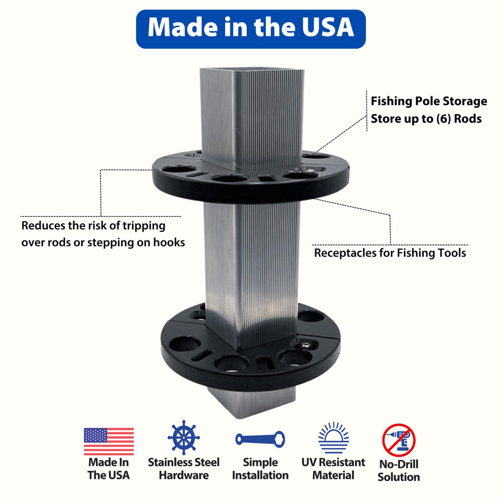 Low and high mounting options for versatile rod placement with DockBloxx.