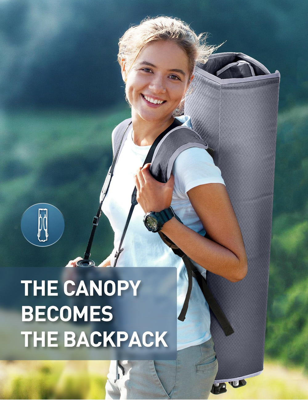 Docusvect chair canopy adjustment overhead demonstrates versatile shade options