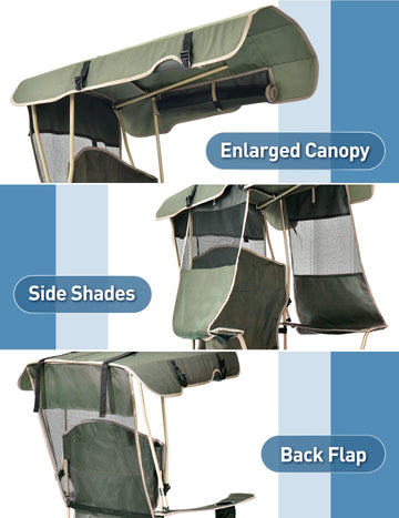 Docusvect folding camping chair folded into carry-case with snap-lock buckles for easy transport.