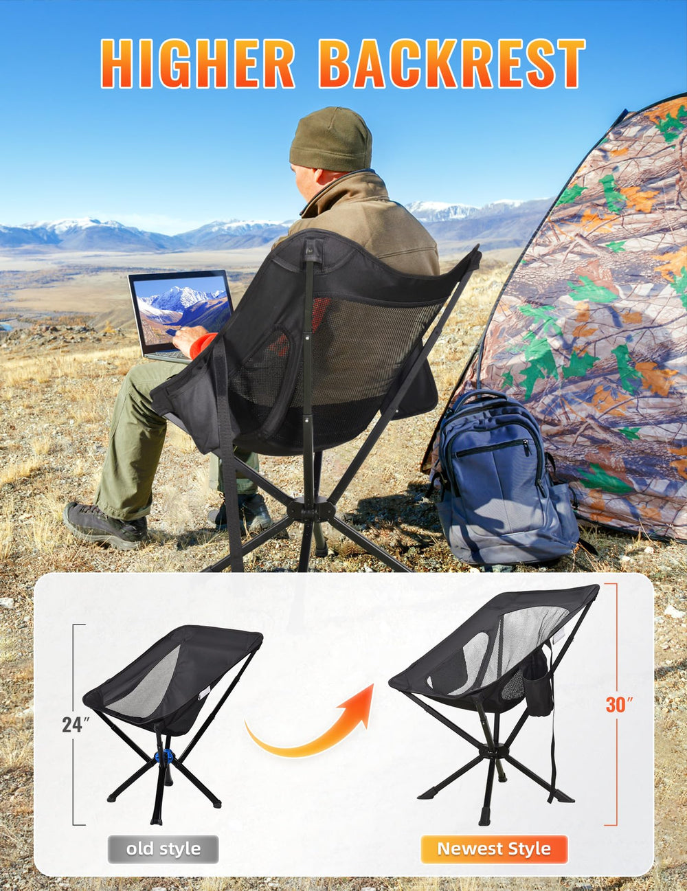 Docusvect portable chair weighs 3.7 pounds for easy carrying.