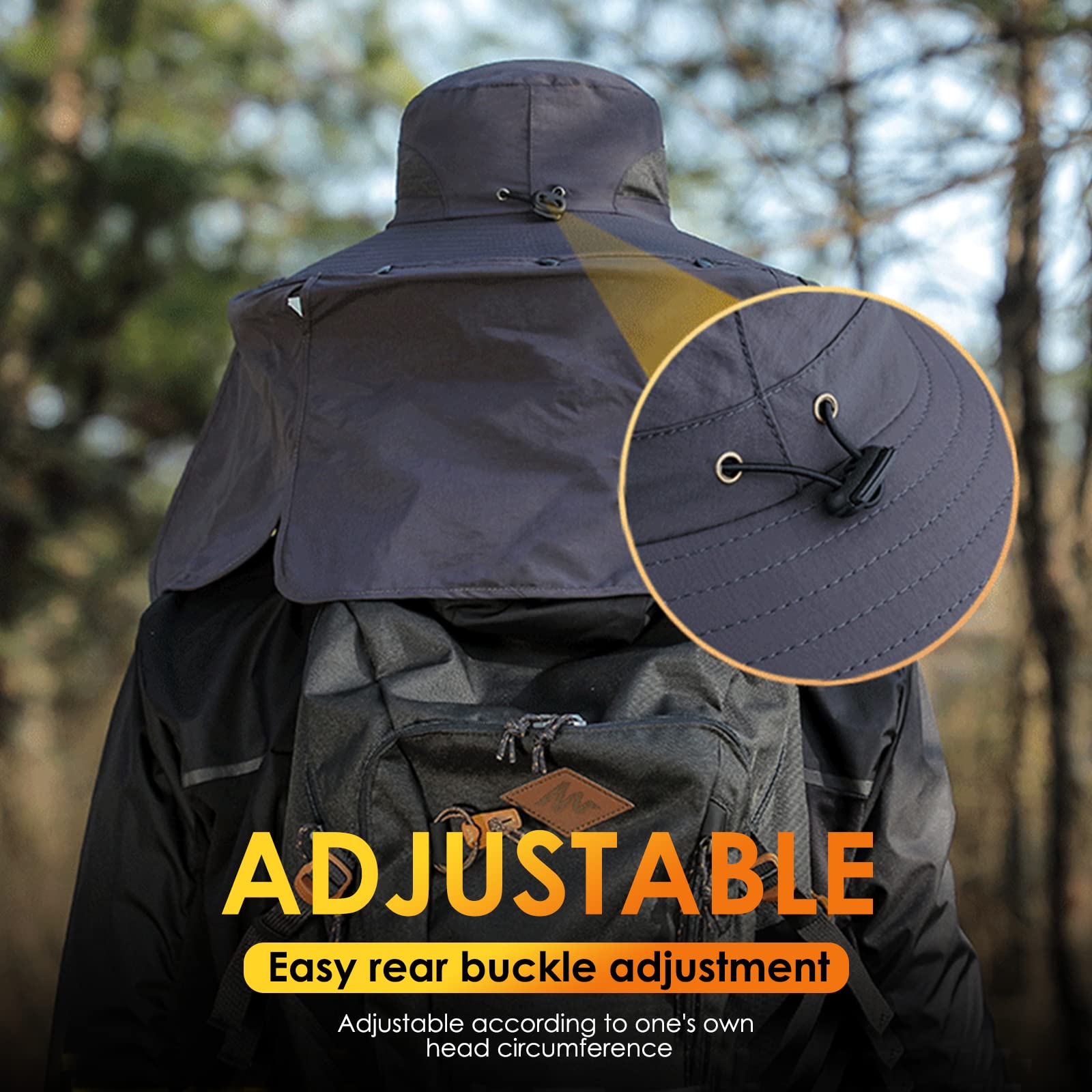 Detachable neck flap for enhanced sun protection