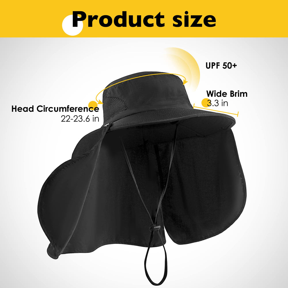 All-angle view of DOCVIT Fishing Hat in black