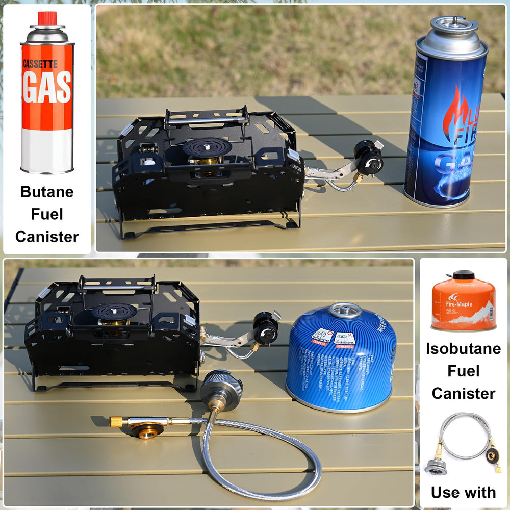 Docybuty stove supports multiple fuel types for versatile outdoor cooking