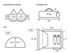 DOD Moto 1Pull tent compact design for easy transport on adventures