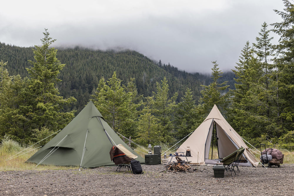 DOD RX Pyramid Tent inner tent included enables flexible setup options.