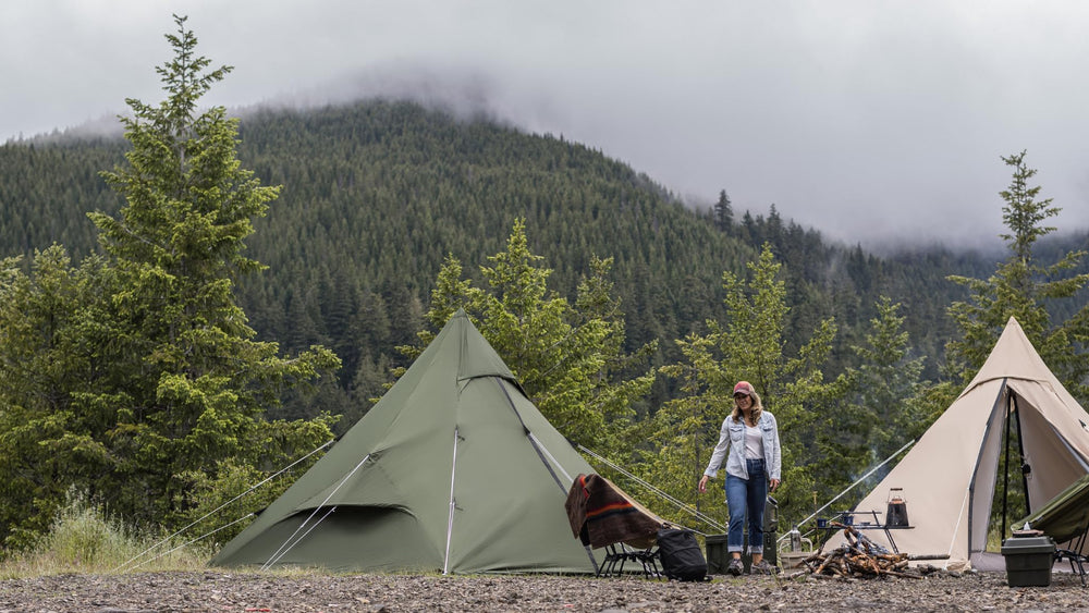 DOD RX Pyramid Tent ventilated side panels promote breathable airflow.