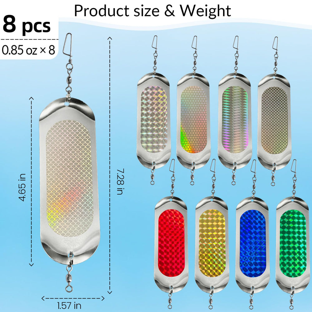 Glow-in-the-dark trolling lures for salmon and predatory fish