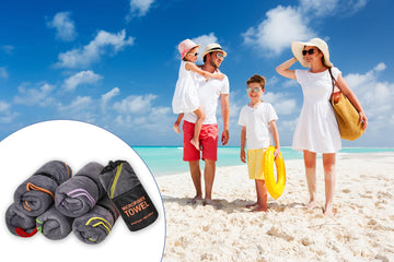Dofilachy family-friendly travel towel set for camping, hiking, and swimming adventures.