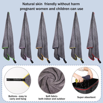 Dofilachy 24x48 large towels shown for bath, beach, or campsite drying.