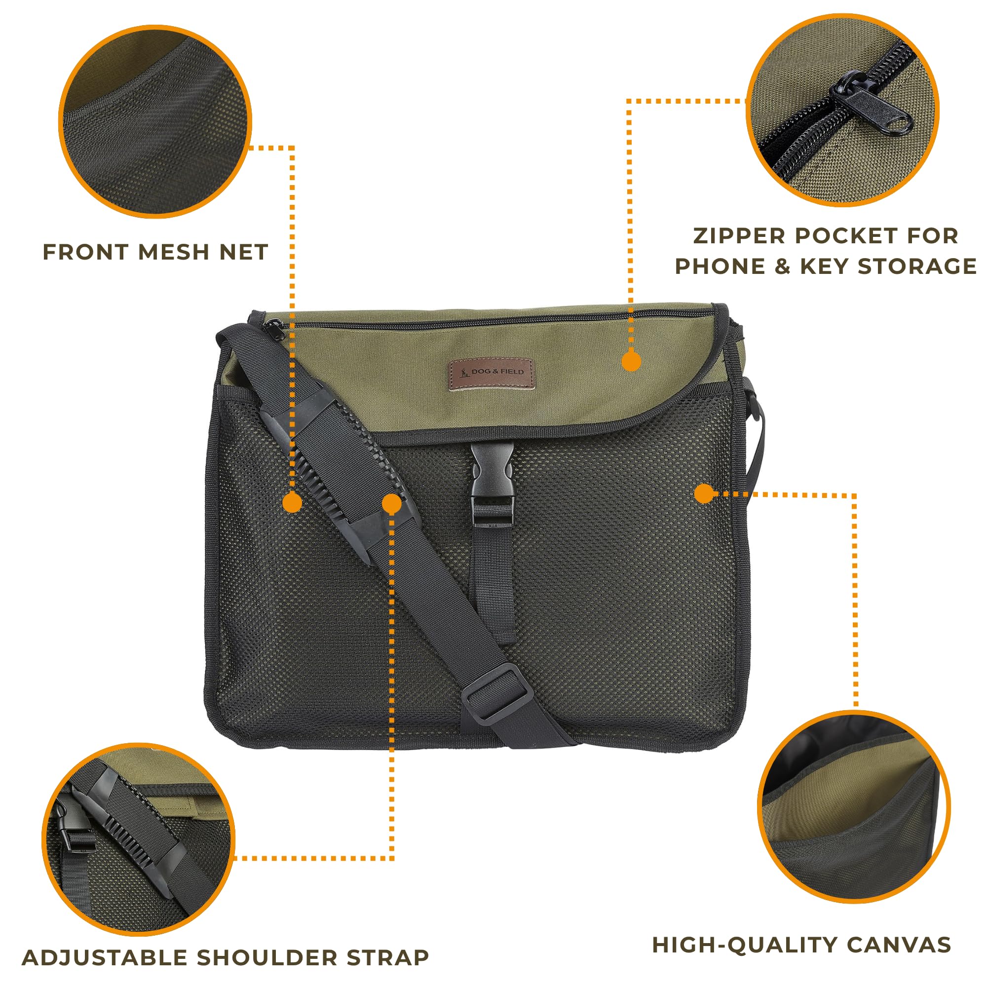 Dog & Field olive removable liner demonstrates easy cleaning after training