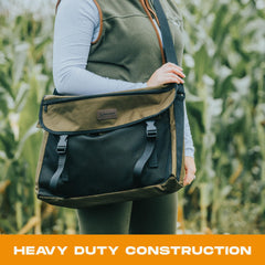 Dog & Field olive side view with adjustable strap for comfortable field carry