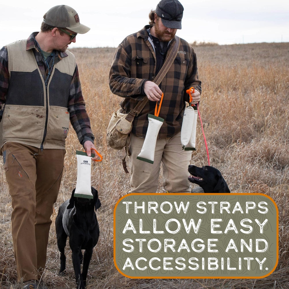 DogBone training bumper sized to resemble a duck or pheasant for realistic retrieves.