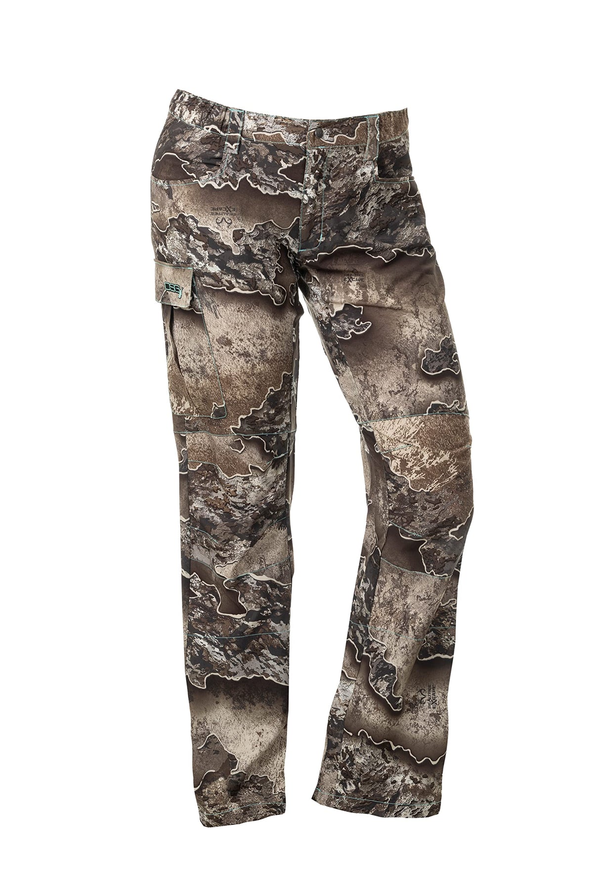 DOING SOMETHING GREAT Bexley 3.0 pants front view with Excape pattern for cool, dry hunting in warm weather.