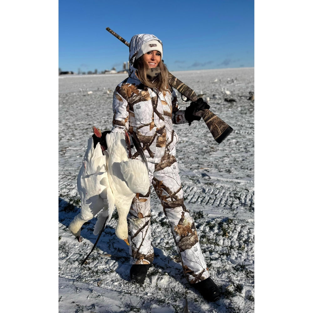 DSG Addie hunting pant side pocket closeup highlights warmth and practicality